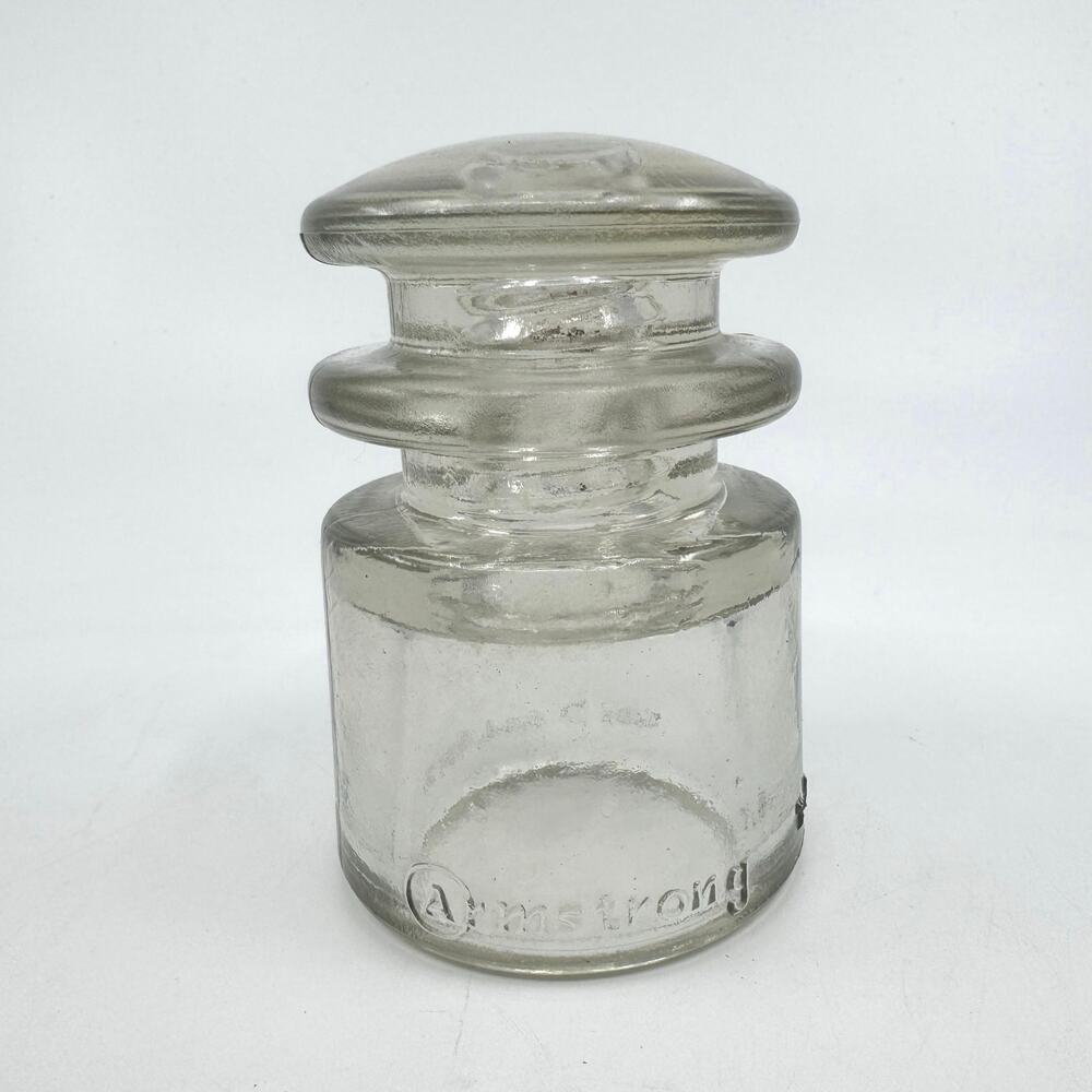 Armstrong VTG Collectible Glass Experimental Insulator Clear Made in USA 28 55